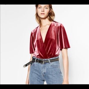 Zara Velvet Bodysuit